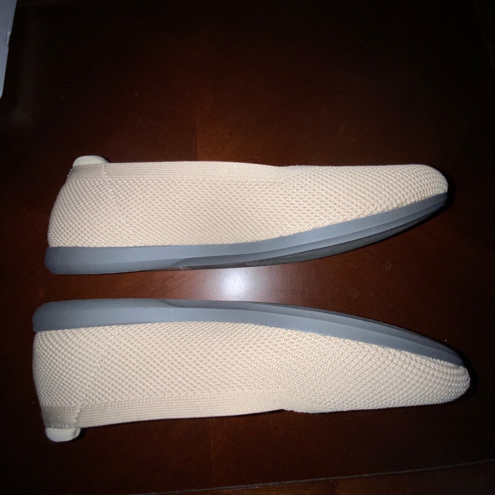CLARKS TAN KNIT BALLET FLAT  8W. CLOUDSTEPPER - Picture 6 of 11